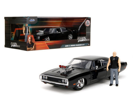 Jada 1:24 Dom's 1970 Dodge Charger R/T - Black- Hollywood Rides