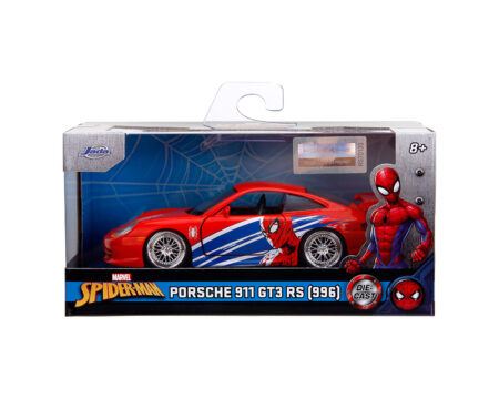 Jada 1:32 Porsche 911 GT3 RS (996) - Red - Marvel Spider-Man - Hollywood Rides