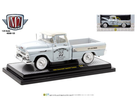 M2 Machines 1:24 1958 Chevrolet Apache Cameo - Light Blue with Mooneyes livery