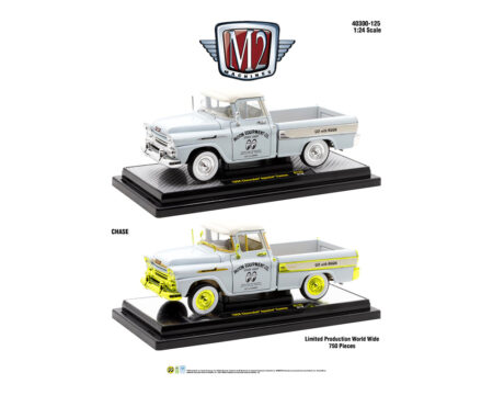 M2 Machines 1:24 1958 Chevrolet Apache Cameo - Light Blue with Mooneyes livery - Image 2