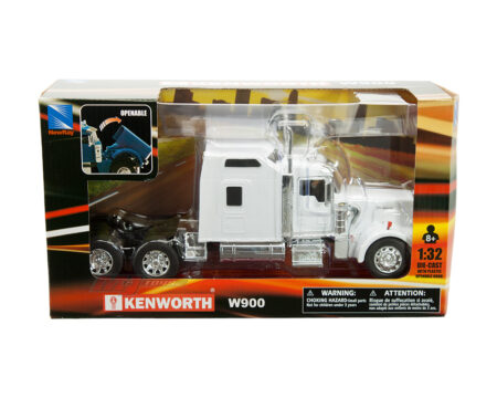 New Ray 1:32 Kenworth W900 White Tractor Cab Only - LongHauler