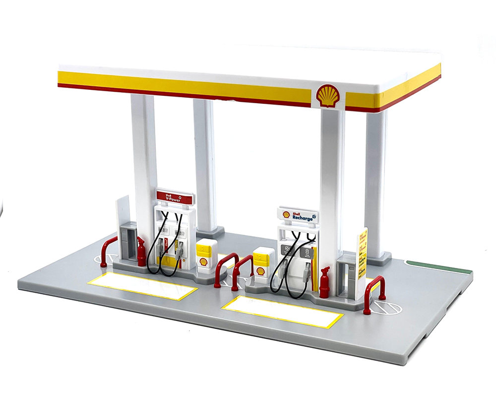CCA 1:64 Shell Gas Station Playset with Volvo Oil Tanker