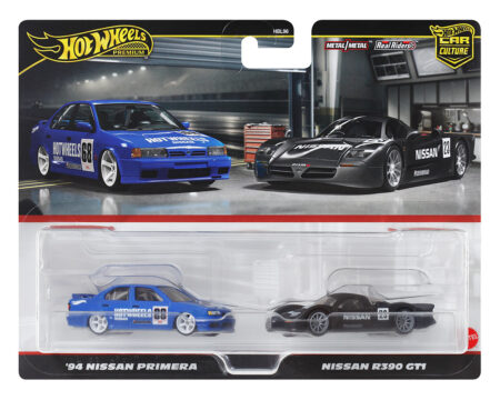 Hot Wheels 1:64 Car Culture Premium 2-Car Set '94 Nissan Primera & Nissan R390 GT1