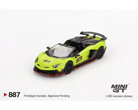 Mini GT 1:64 Lamborghini Aventador SVJ 63 Roadster - Verde Shock - Image 2