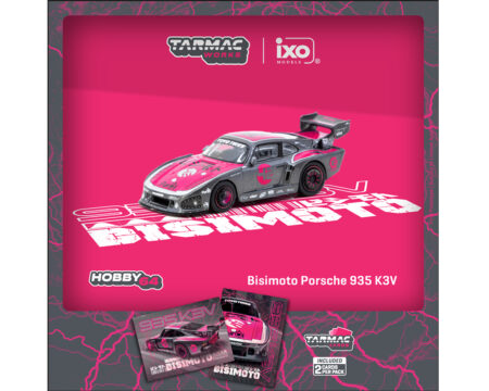 (Preorder) Tarmac Works 1:64 Bisimoto Porsche 935 K3V with Trading Cards - IXO Models Collab - Hobby64 Tarmac Cards