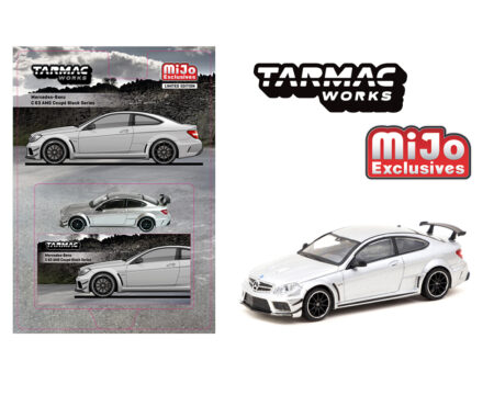 (Preorder) Tarmac Works 1:64 Mercedes-Benz C 63 AMG Coupé Black Series - Silver Metallic- Global64 - Mijo Exclusives