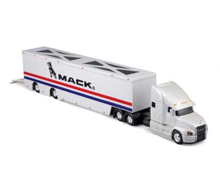 Maisto 1:64 Mack Anthem Enclosed Transporter - Custom Haulers Design - White - MiJo Exclusives - Image 3