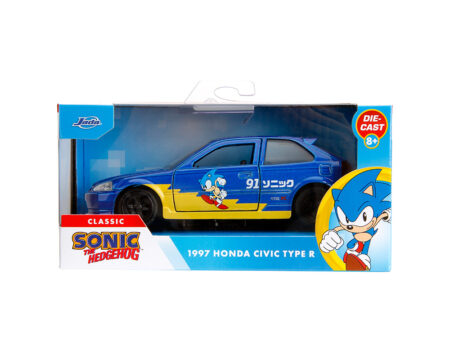 Jada 1:32 Classic Sonic the Hedgehog 1997 Honda Civic Type R - Hollywood Rides