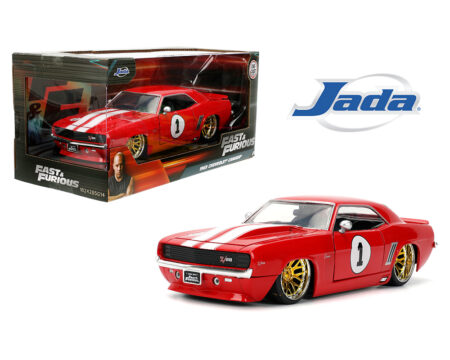 Jada 1:24 1969 Chevrolet Camaro #1 - Red with White Stripes - Fast & Furious