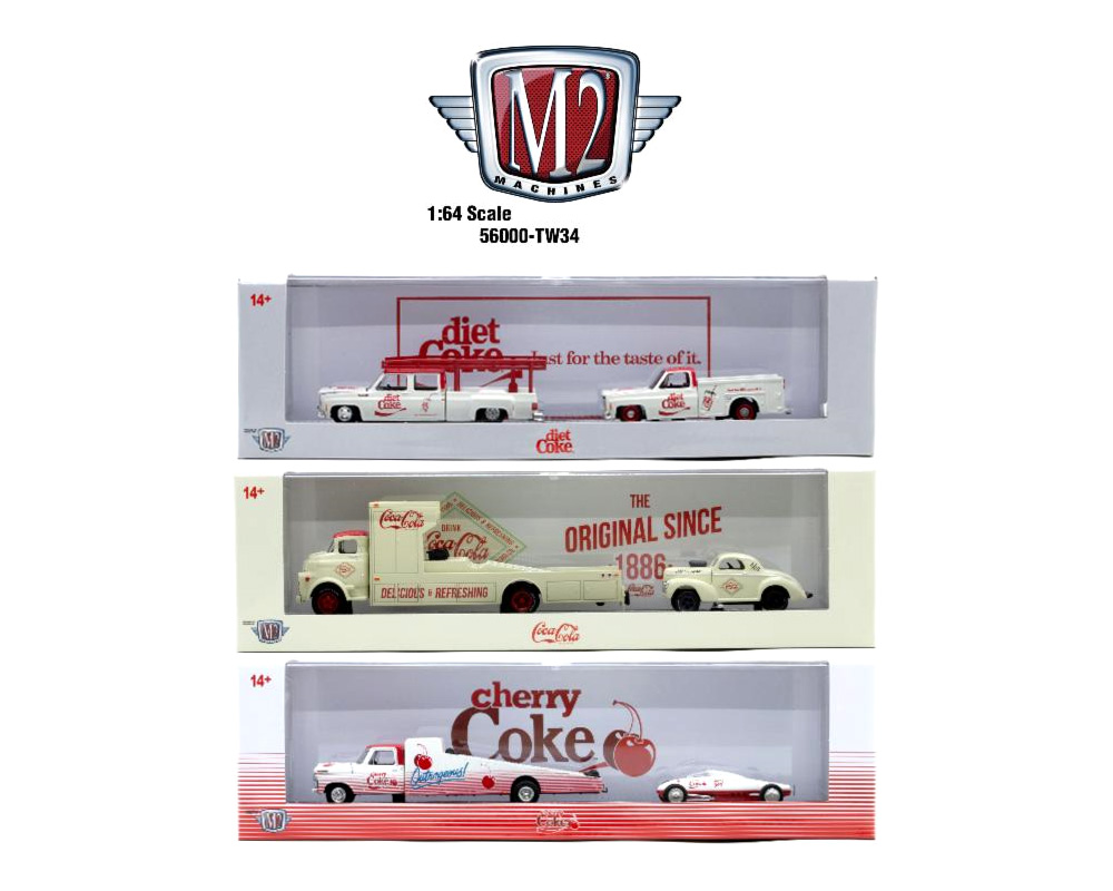 【2025年最新】大人気ブランドの人気アイテム  Machines M2 1:64 TW34 Release Coca-Cola Auto-Haulers ミニカー