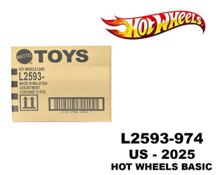 Hot Wheels 1:64 Basic Cars USA Assortment 2025 H Factory Sealed Case