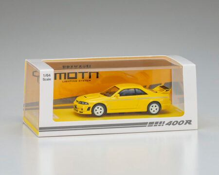 Kyosho 1:64 Nissan Nismo 400 R with MOTN LED Base Compatible - Yellow