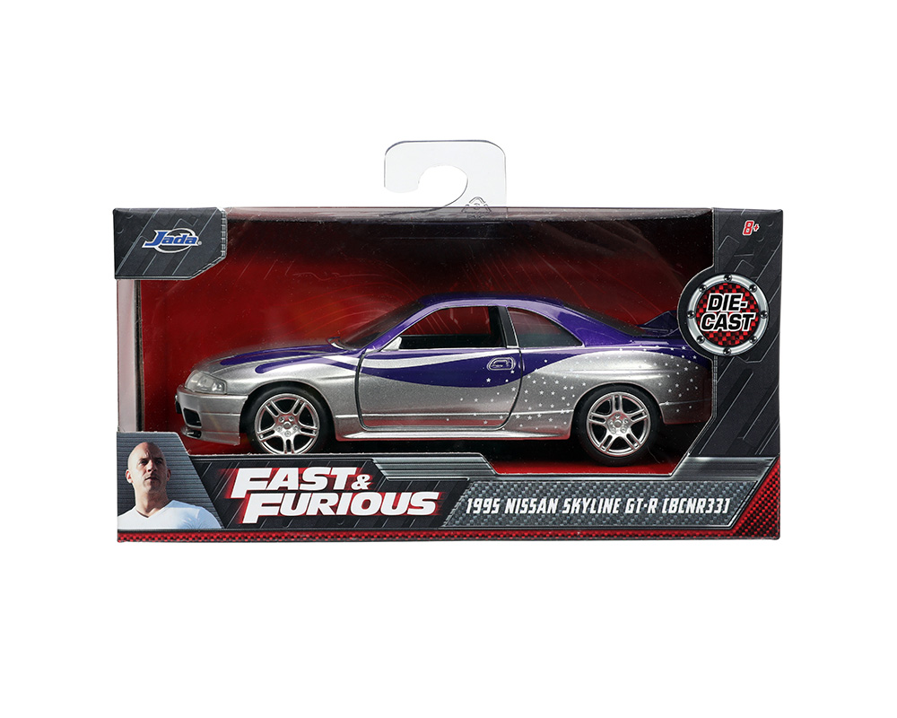 Jada 1:32 1995 Nissan Skyline GT-R (R33) - Silver/Purple
