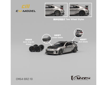 (Preorder) CM Model 1:64 Subaru BRZ Varis Widebody - Metallic Grey - Limited Edition