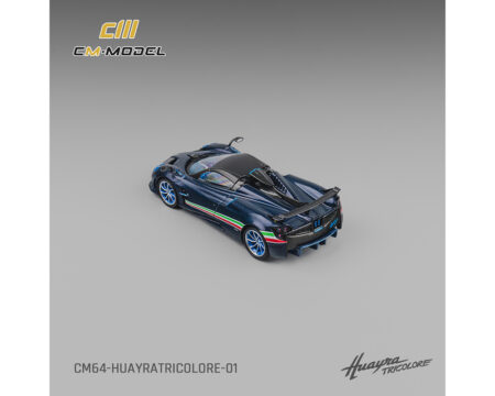 (Preorder) CM Model 1:64 Pagani Huayra - Tricolor Carbon Blue - Limited Edition - Image 2