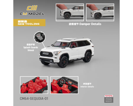 (Preorder) CM Model 1:64 Toyota Sequoia TRD PRO 2024 - White - Limited Edition