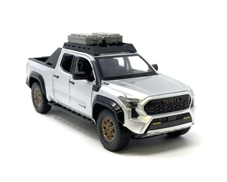 MiJo Exclusives 1:24 2024 Toyota Tacoma Trailhunter Edition - Silver - Limited Edition - Image 2