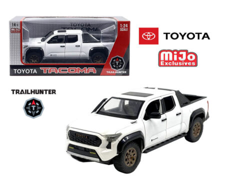 MiJo Exclusives 1:24 2024 Toyota Tacoma Trailhunter Edition - White - Limited Edition