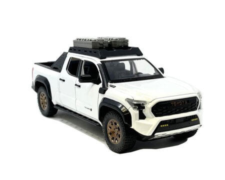 MiJo Exclusives 1:24 2024 Toyota Tacoma Trailhunter Edition - White - Limited Edition - Image 2