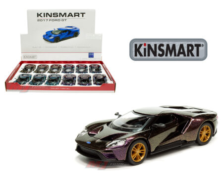 Kinsmart 1:38 2017 Ford GT Color Shift - 4 Colors - Display Tray Box of 12