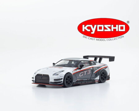 (Preorder) Kyosho 1:64 Nissan GT-R Nismo GT-3 Presentation with MOTN LED Base Compatible - White