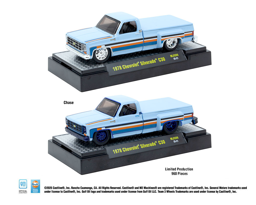 CHASE! M2マシーン HE 1/64 1978 シルバラード C30 Chase M2 Machines 1:64 Gulf 1973 Chevrolet C30 Truck & 1978