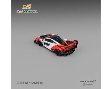 (Preorder) CM Model 1:64 McLaren Senna GTR - White Red- Limited Edition - Image 2