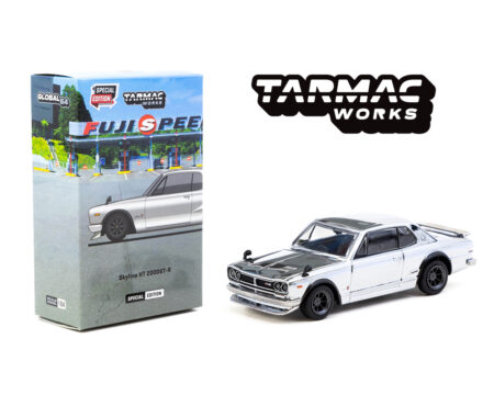 Tarmac Works 1:64 Nissan Skyline 2000 GT-R (KPGC10) Fuji Speed Special Edition - Silver Chrome - Global64