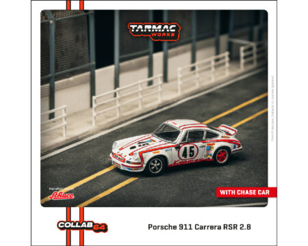 (Preorder) Tarmac Works 1:64 Porsche 911 Carrera RSR 2.8 24h Le Mans 1973 #45 Winner - Collab64