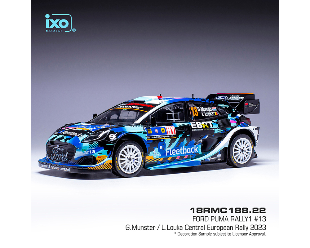 Ixo Models 1:18 Ford Puma Rally1 #13 G.Munster - L.Louka Central