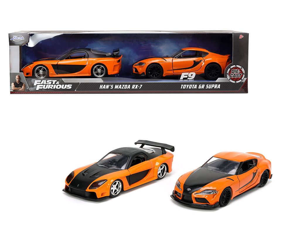 Jada 1:32 Han's Mazda RX-7 & Toyota GR Supra - Orange – Fast