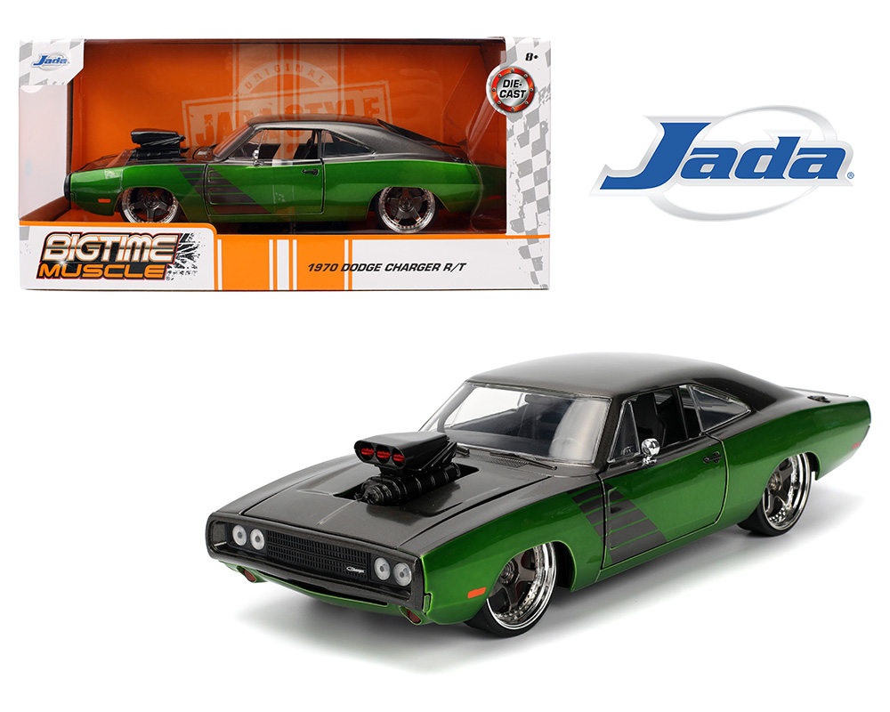 Jada 1:24 1970 Dodge Charger R/T - Candy Green and Dark Grey