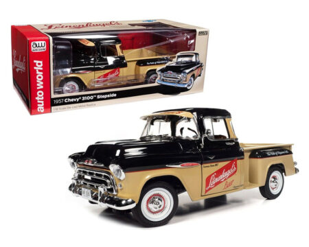 Auto World 1:18 1957 Chevrolet 3100 Stepside Pickup - Beige Black Two-Tone