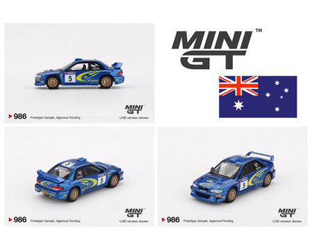 (Preorder) Mini GT 1:64 Subaru Impreza WRC99 - #5, Richard Burns / Robert Reid - Winner, 1999 Rally Australia - Australia Exclusive