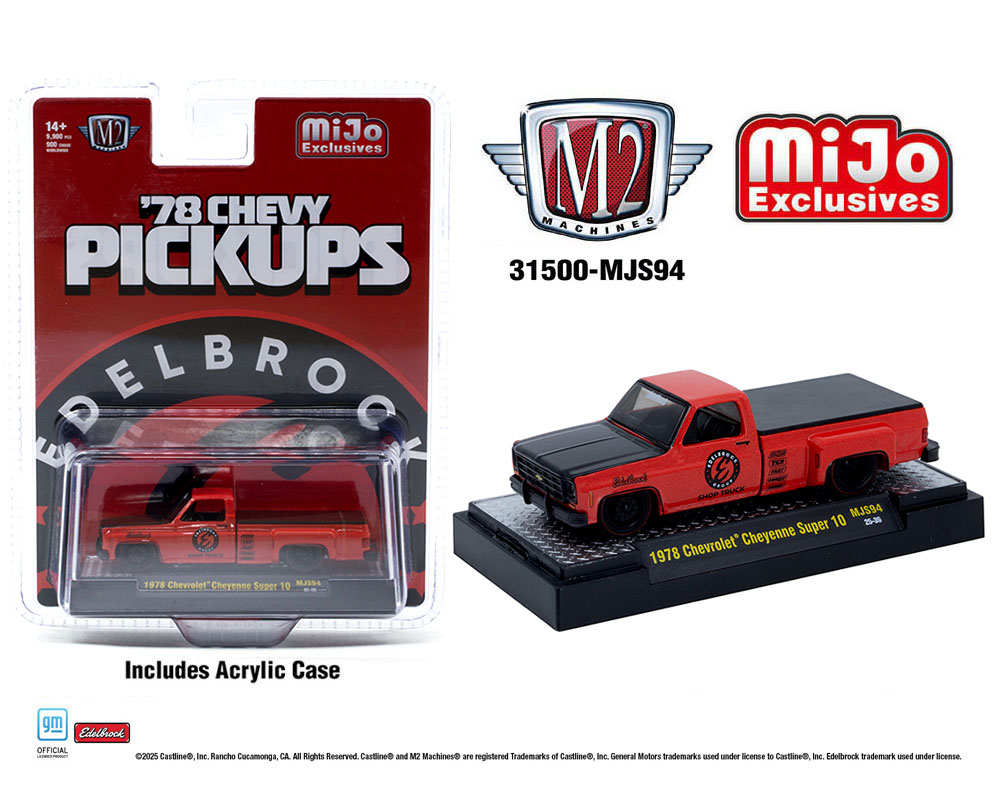 M2 Machines 1:64 1978 Chevrolet Cheyenne Super 30 Custom EDELBROCK
