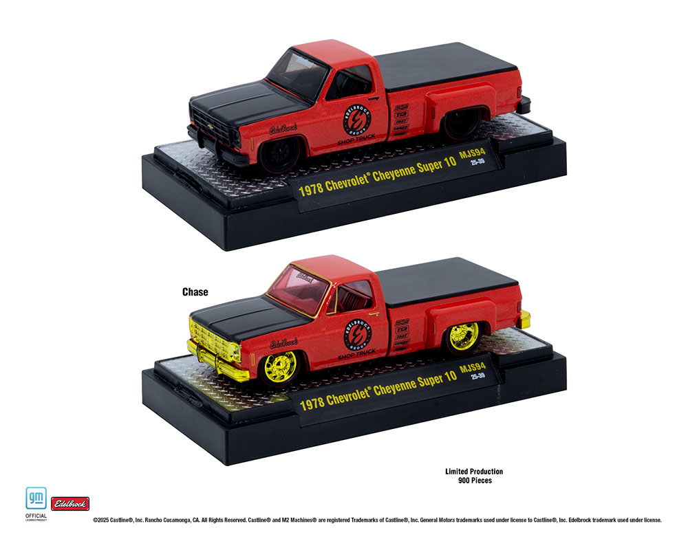 M2 Machines 1:64 1978 Chevrolet Cheyenne Super 30 Custom EDELBROCK