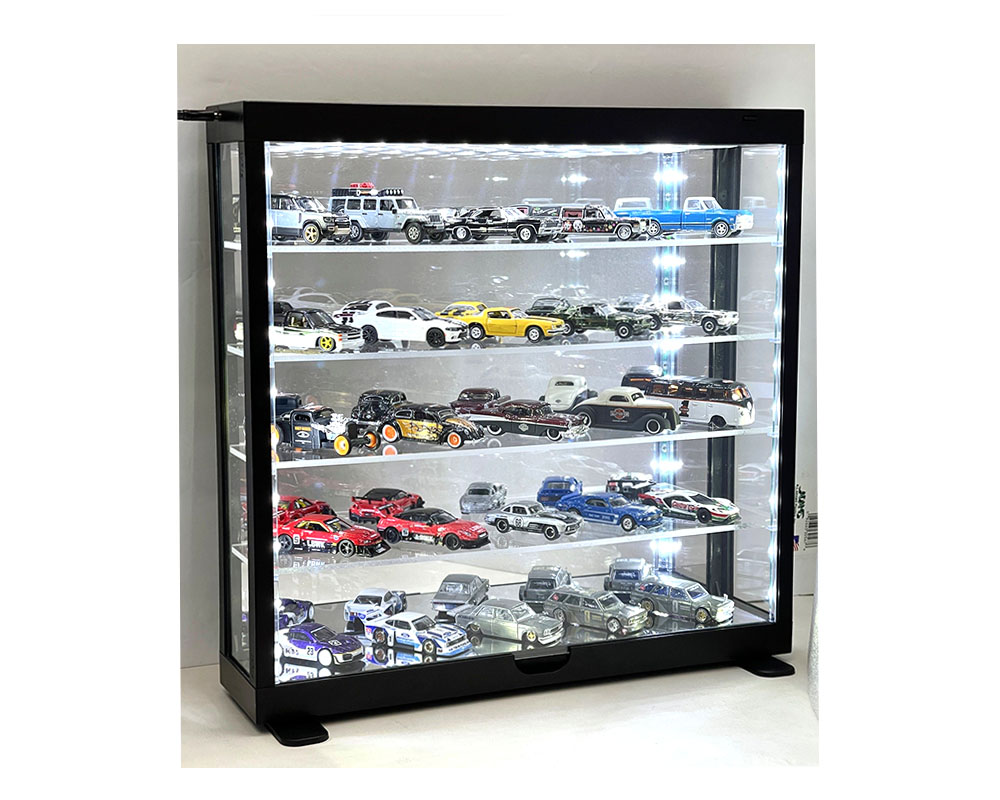 Showcase 1:64 Wall Mount 5 Tiers USB Powered LED Black with Mirror Back - MiJo Exclusives - Image 5