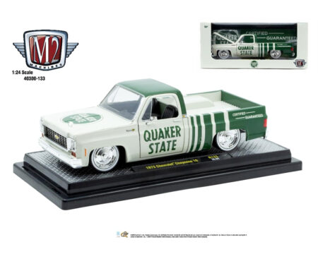 M2 Machines 1:24 1973 Chevrolet Cheyenne 10 QUAKER STATE - Green / White - Release 133B