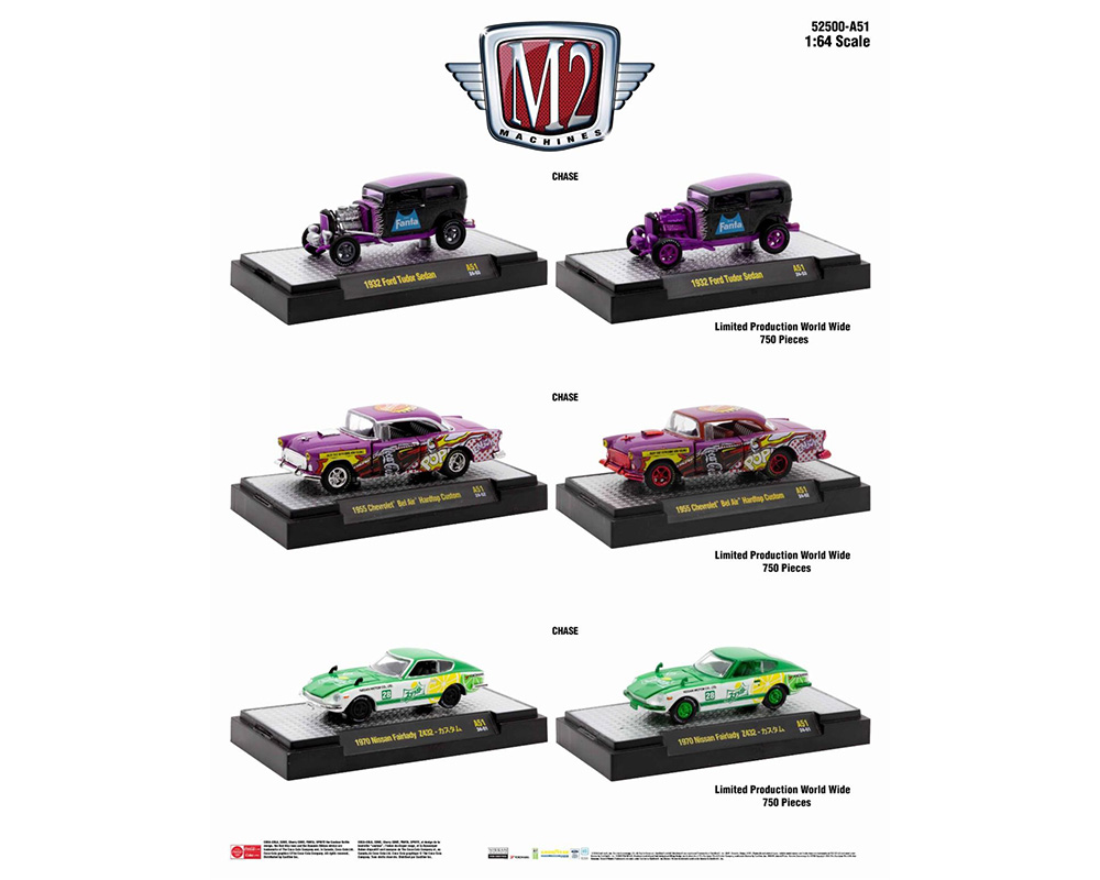 M2 Machines 1:64 Coca-Cola 2024 Release A51 Assortment - M & J