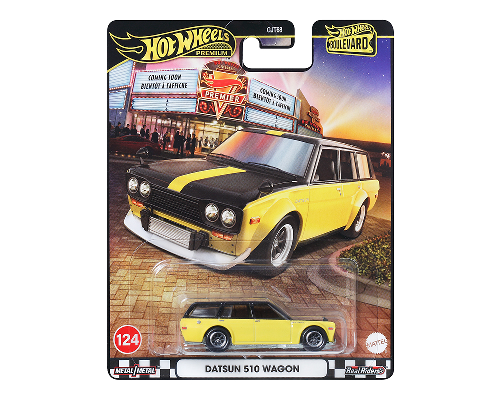 Hotwheels’71 DATSUN 510 WAGON yellow Hot wheels '71 DATSUN BLUEBIRD 510 WAGON Yellow short card