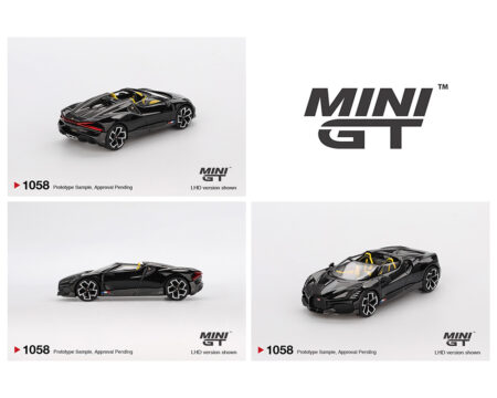 (Preorder) Mini GT 1:64 Bugatti W16 - Mistral Black