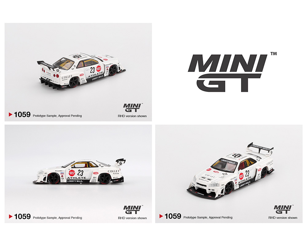 (Preorder) Mini GT 1:64 Nissan LB-ER34 Super Silhouette ATHLETE/COLLET - White