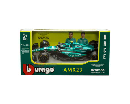 Bburago 1:43 Aramco Formula 1 Team Aston Martin AMR23 2023 #14 Fernando Alonso - Race