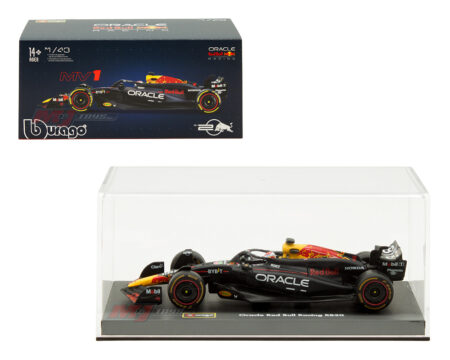 Bburago 1:43 Oracle Red Bull Racing RB20 #1 Max Verstappen in Acrylic Case with Seated Driver - Formula Racing