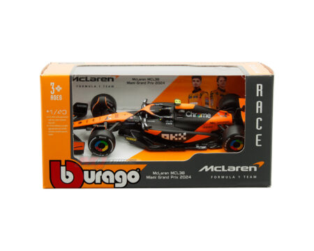 Bburago 1:43 McLaren Formula 1 Team MCL38 Miami Grand Prix 2024 #4 Lando Norris - Race