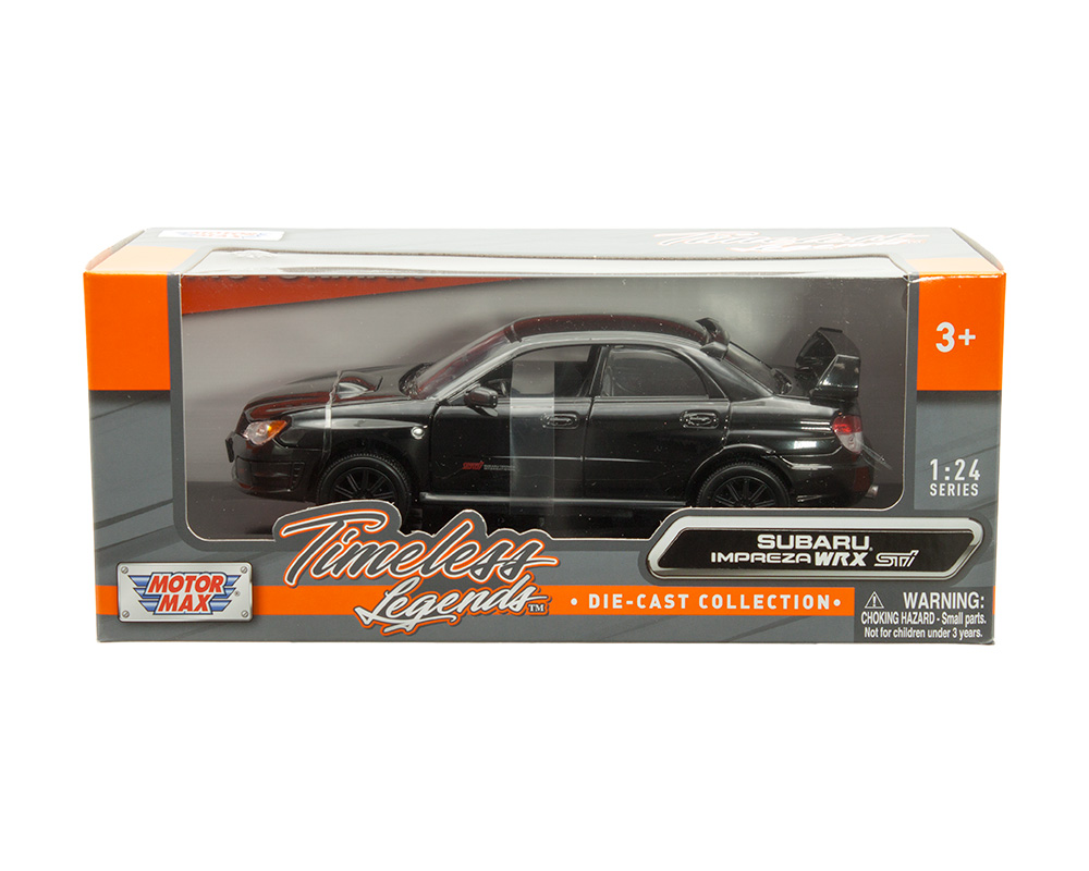 Motormax 1:24 Subaru Impreza WRX STI – Black - Timeless Legends