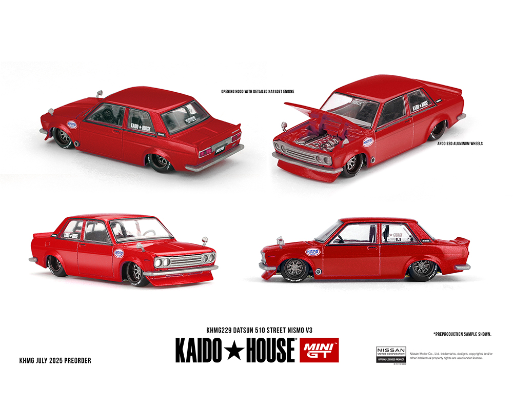 Preorder) Kaido House x Mini GT 1:64 Datsun 510 Street Nismo