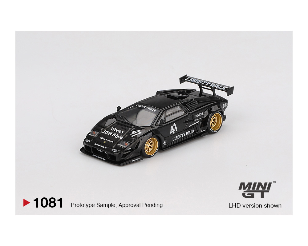 Preorder) Mini GT 1:64 Lamborghini Countach LB-WORKS - Black