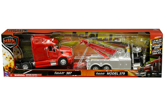 New Ray 1:32 Peterbilt 379 Tow Truck and Tractor Set Long Haul