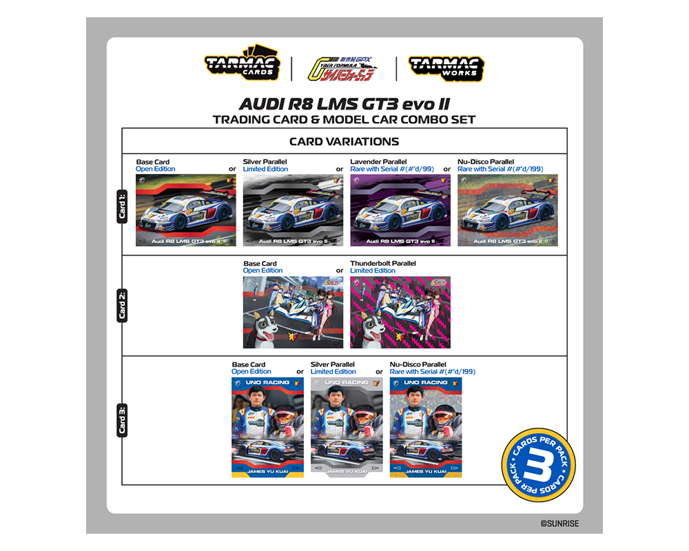 Tarmac Works 1:64 Audi R8 LMS GT3 evo II Sugo - Macau GT Cup - FIA GT World Cup 2024 Uno Racing James Yu - Hobby64 & Tarmac Cards - Image 2